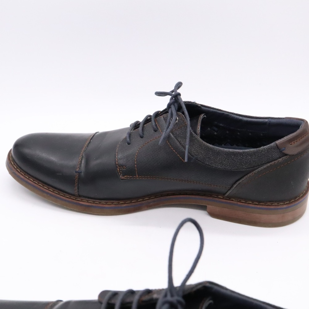 Freeman Hudson Men's Cap-Toe Black Dress Shoes Men's 12M - Picture 5 of 11